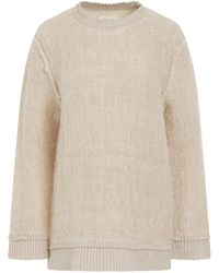 Maison Margiela - Raw Woven Oversize Knit Sweater, Long Sleeves, , 100% Cotton - Lyst