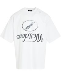 we11done - Destroyed Reverse Logo T-Shirt, Short Sleeves, , 100% Cotton - Lyst