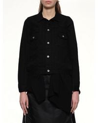 Sacai - Denim X Wool Knit Jacket - Lyst