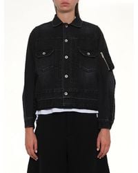Sacai - Denim X Nylon Twill Jacket - Lyst