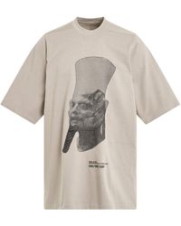 Rick Owens - Ron Jumbo Short Sleeve T-Shirt, Pearl/, 100% Cotton, Size: Medium - Lyst