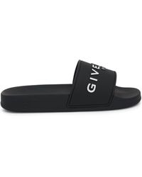 Givenchy - Logo Slide Flat Sandals, , 100% Polyurethane - Lyst