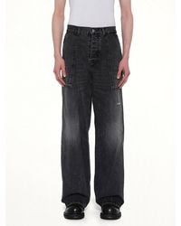 we11done - Distressed Cargo Jeans - Lyst