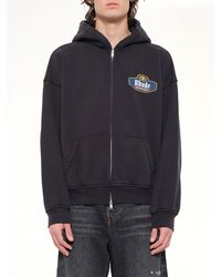 Rhude - Racing Crest Zip-Up Hoodie - Lyst