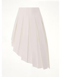 we11done - Wool Asymmetrical Pleated Skirt - Lyst