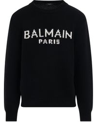 Balmain - Merino Crewneck, Long Sleeves, /, 100% Cashmere, Size: Large - Lyst