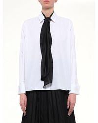 Sacai - Poplin Shirt With Tie - Lyst