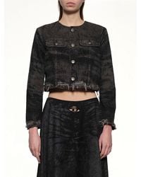 DIESEL - De-Graffy-Fsh Denim Jacket - Lyst