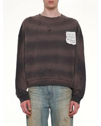 we11done - Paper Note Grunge Sweatshirt - Lyst