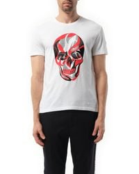 McQueen - Abstract Skull T-Shirt, Size: Medium - Lyst