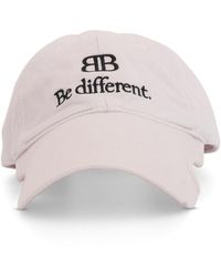 Balenciaga - 'Be Different Cap, Ecru/, 100% Cotton, Size: Small - Lyst