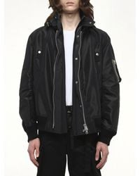 Sacai - X Nylon Twill X Grosgrain Blouson Bomber Jacket, 100% Cotton - Lyst