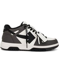 Off-White c/o Virgil Abloh - Off- Out Of Office Calf Leather Sneakers, Dark/, 100% Rubber - Lyst