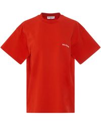 Balenciaga - 'Logo Regular Fit T-Shirt, Round Neck, Short Sleeves, Bright, 100% Cotton, Size: Small - Lyst