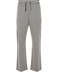 Balmain - 'Monogram Jacquard Pyjama Pants, Ivory/, 100% Polyester, Size: Small - Lyst