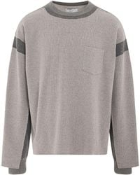Facetasm - Layered Waffle Sweatshirt, Round Neck, 100% Cotton - Lyst