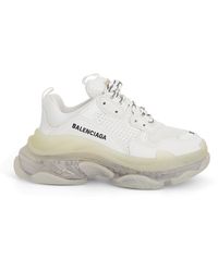 Balenciaga - Triple S Clear Sole Sneakers, , 100% Polyester - Lyst