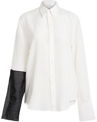 Helmut Lang - Combo Relax Shirt, Long Sleeves, /, 100% Silk - Lyst