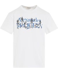 Alexander McQueen - Garden Skeleton T-Shirt, Round Neck, Short Sleeves, , 100% Cotton, Size: Large - Lyst