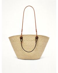 Loewe Anagram Basket Bag in Natural | Lyst
