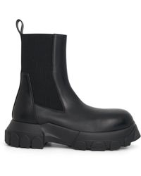 Rick Owens - Washed Calf Beatle Bozo Tractor Boots, , 100% Calf Leather - Lyst