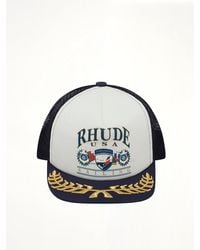 Rhude - Usa Sailing Icon Trucker Hat - Lyst