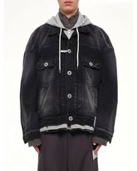 Maison Mihara Yasuhiro - Triple Layered Denim Jacket - Lyst