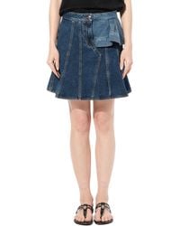 McQueen - Denim Dark Skirt - Lyst