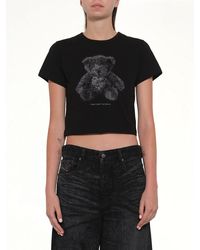we11done - Bear Print Slim-Fit T-Shirt - Lyst