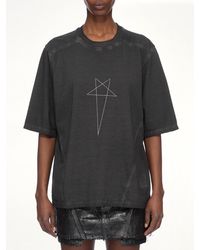 Rick Owens - Pentagram Print Walrus T-Shirt - Lyst