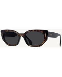 Fendi - Fe40018I Logo Sunglasses With Smoke Lens - Lyst