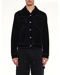 Amiri - Vintage Cut Flock Denim Jacket - Lyst