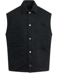 we11done - 'Whiskered 3-Pocket Denim Vest, , 100% Cotton, Size: Small - Lyst