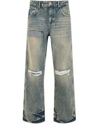 Represent - R3D Destroyer Baggy Denim Jeans, Cream, 100% Cotton - Lyst