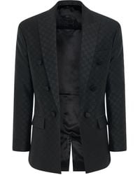 Balmain - Monogram Jacquard 6 Buttons Jacket, Long Sleeves, , 100% Polyester - Lyst