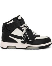 Off-White c/o Virgil Abloh - Off- Out Of Office Mid Top Leather Sneakers, /, 100% Rubber - Lyst