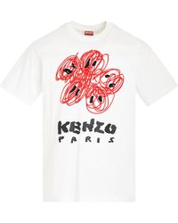 KENZO - 'Drawn Varsity Classic T-Shirt, Short Sleeves, Off, 100% Cotton, Size: Small - Lyst