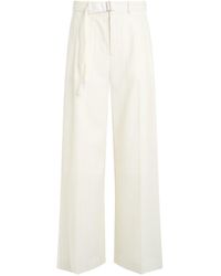 Sacai - Chalk Stripe Pants, Off, 100% Polyester - Lyst