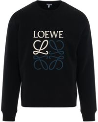 Loewe - Anagram Sweatshirt, Long Sleeves, , 100% Cotton, Size: Large - Lyst