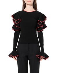 McQueen - 'Longsleeve Knitwear, Blk/, Size: Small - Lyst