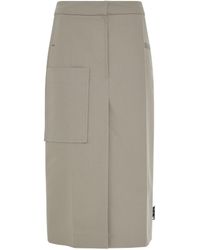Off-White c/o Virgil Abloh - Off- Cotton Twill Cargo Skirt, Light, 100% Cotton - Lyst