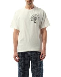 KENZO - 'Gots Star Tiger Embroidered Oversize T-Shirt, Short Sleeves, Off, 100% Cotton, Size: Small - Lyst