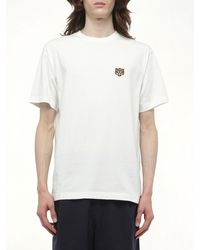KENZO - Gots Happy Tiger Embroidered Classic T-Shirt, 100% Cotton, Size: Small - Lyst