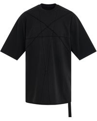 Rick Owens - Jumbo Penta Short Sleeve T-Shirt, , 100% Cotton - Lyst
