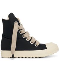 Rick Owens - Jumbo Lace High Puffer Sneakers, /Pearl/Milk, 100% Rubber - Lyst