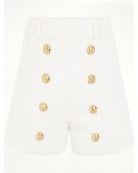 Balmain - High Waisted 8 Buttons Shorts - Lyst