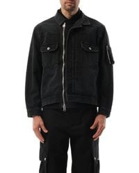 Sacai - Denim Nylon Double Jacket, Long Sleeves, 100% Cotton - Lyst
