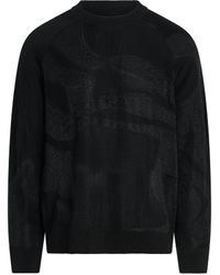 Y-3 - Knitted Sweater, Round Neck, Long Sleeves, , 100% Polyamide, Size: Medium - Lyst