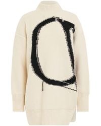 Off-White c/o Virgil Abloh - Ow Maxi Logo Turtleneck Knitwear - Lyst