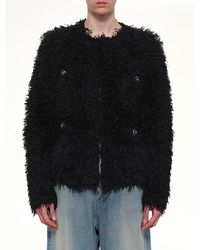 Doublet - Straw Tweed Knit Cardigan - Lyst